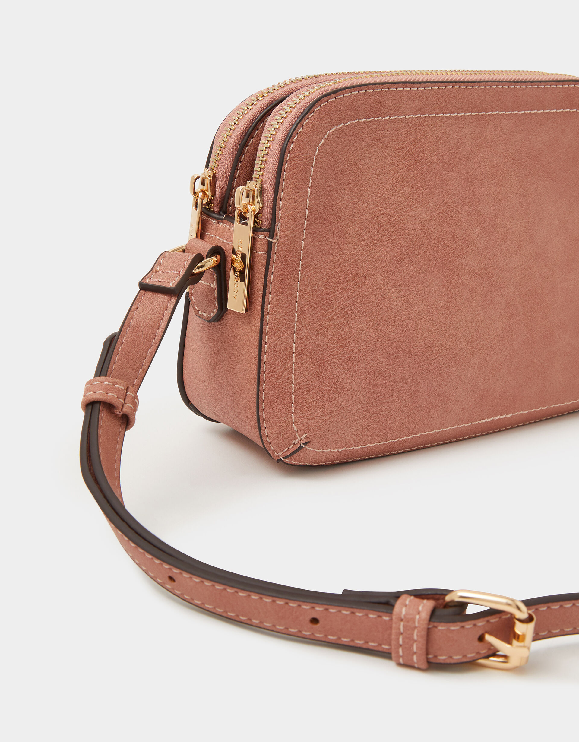 Double Zip Crossbody Bag Pink | Sale | Accessorize UK
