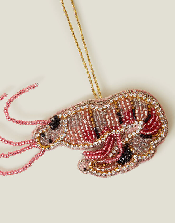 Embellished Prawn Christmas Tree Decoration, , large
