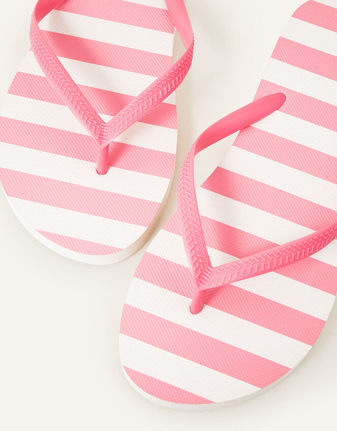Stripe Flip Flops , Pink (PINK), large