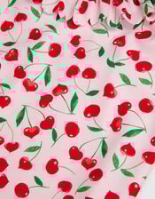 Girls Cherry Frill Swimsuit, Pink (PINK), large