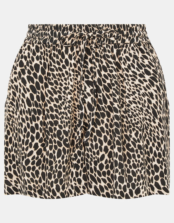 Leopard Print Shorts, Leopard (LEOPARD), large