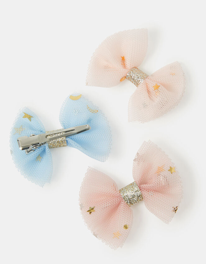 3-Pack Girls Bow Hair Clips, , large