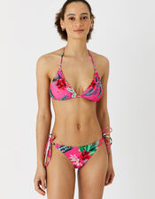 Tropical Triangle Bikini Top, Pink (PINK), large