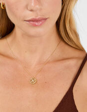 14ct Gold-Plated Sun Beam Pendant Necklace, , large