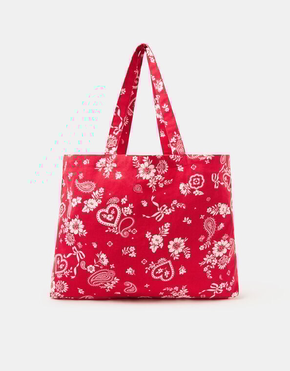 Paisley Print Shopper Bag, , large
