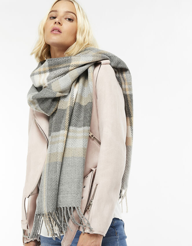Putney Check Blanket Scarf, , large