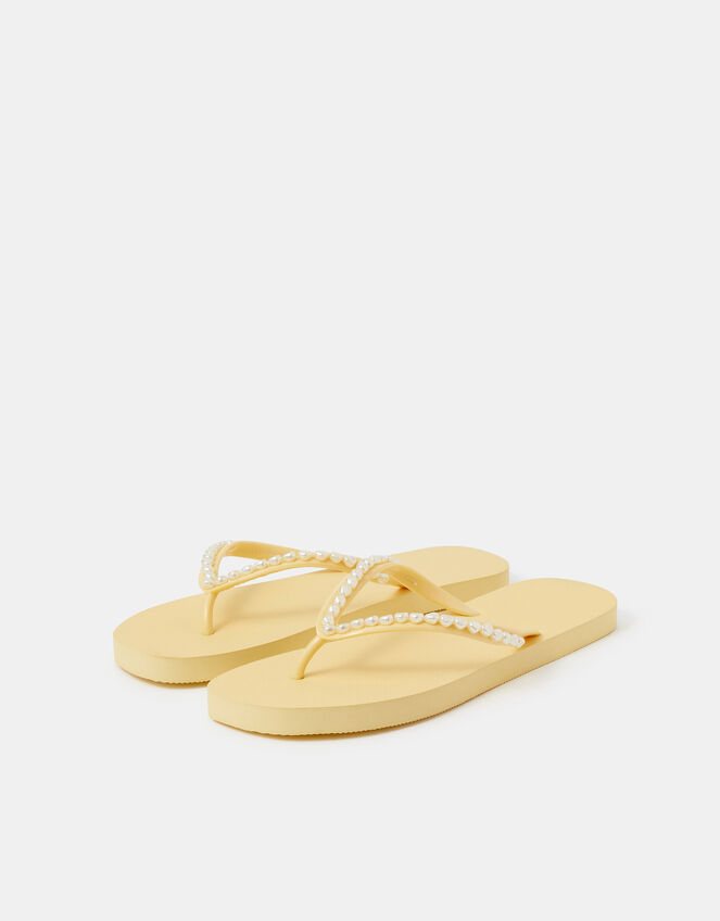 Pearl Flip Flops, Yellow (YELLOW), large
