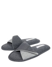 Take Me Away Jersey Mule Slippers, Grey (GREY), large