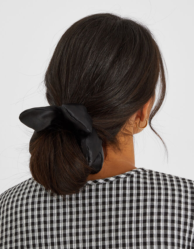 Flower Satin Hair Scrunchie, , large