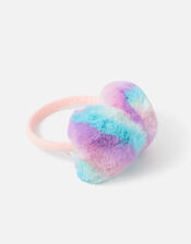 Girls Heart Stripe Ear Muffs, Multi (BRIGHTS-MULTI), large
