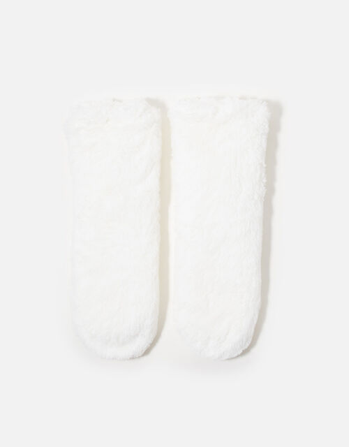 Fluffy Slipper Socks, Cream (CREAM), large