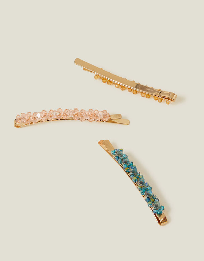 3-Pack Sparkle Gem Hair Slides, , large