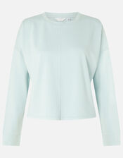 Oversized Cropped Sweatshirt, Green (LIGHT GREEN), large