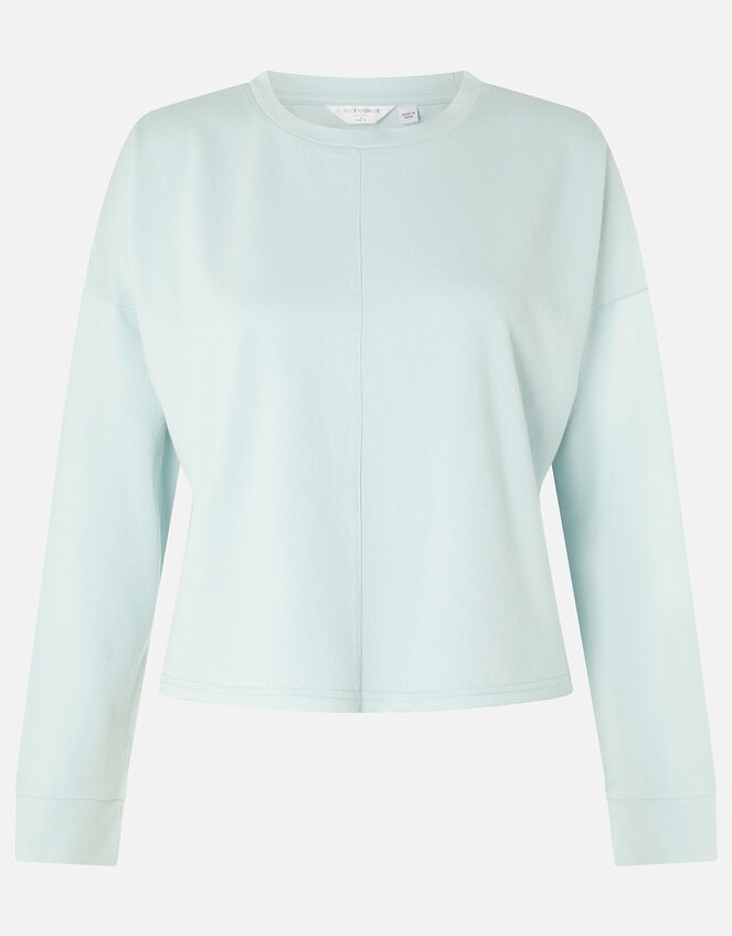 Oversized Cropped Sweatshirt, Green (LIGHT GREEN), large
