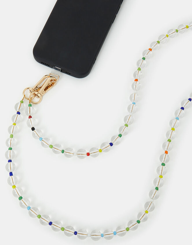 Rainbow Bead Phone Strap, , large