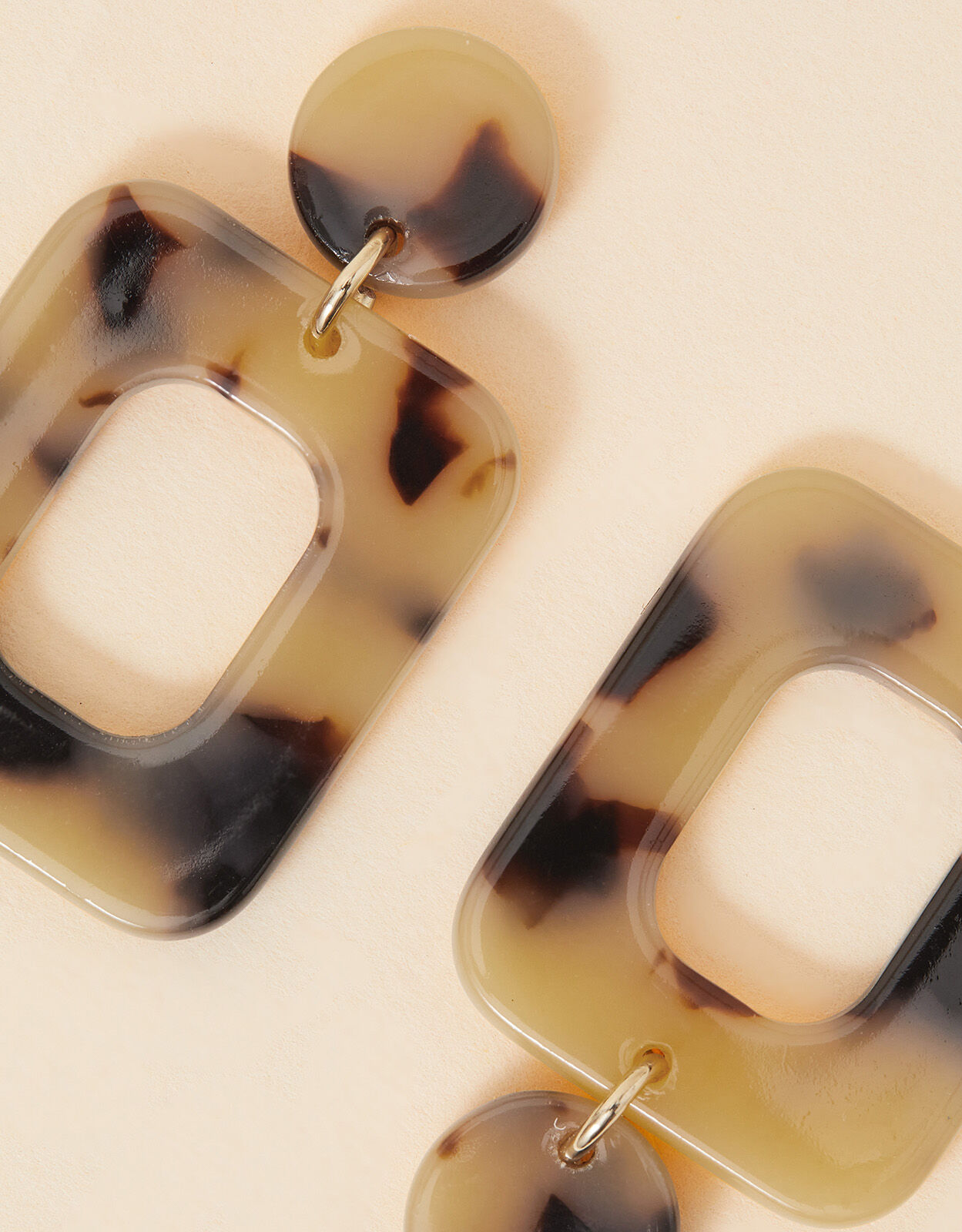 Square resin clearance earrings