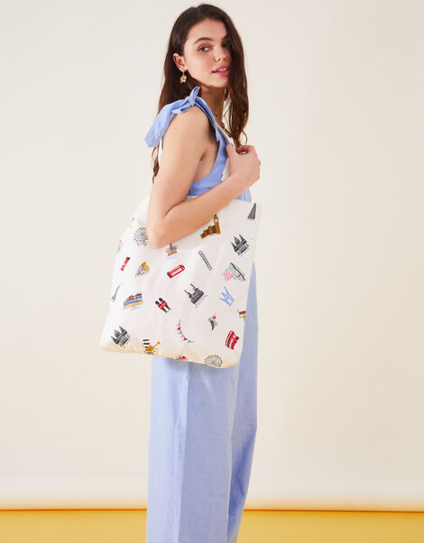 London Print Shopper Bag, , large