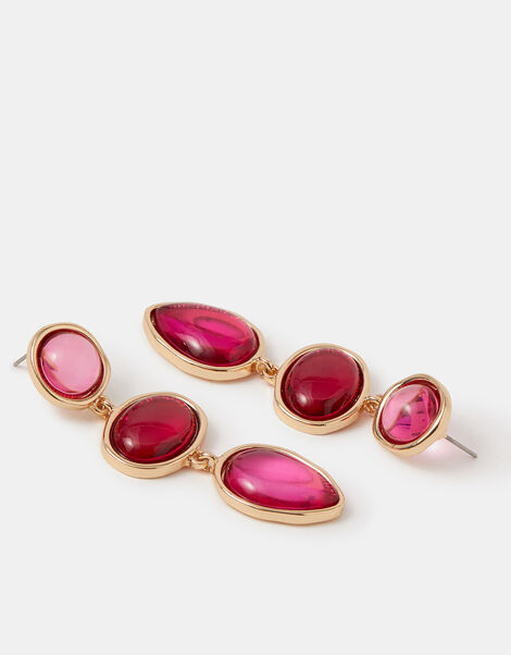 Triple Stone Drop Earrings, , large