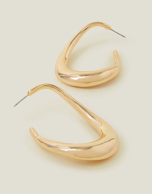 Chunky Hoop Drop Earrings, Gold (GOLD), large