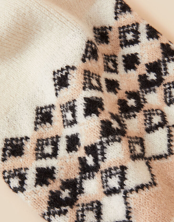 Fair Isle Edge Scarf, , large