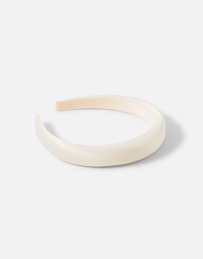 Padded Satin Headband, , large