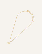 14ct Gold-Plated Arabic Initial Pendant Necklace - K (Kaaf), , large