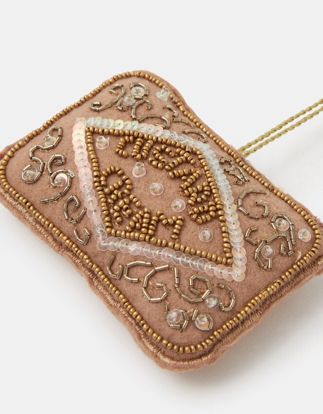 Embellished Custard Cream Christmas Tree Decoration , , large
