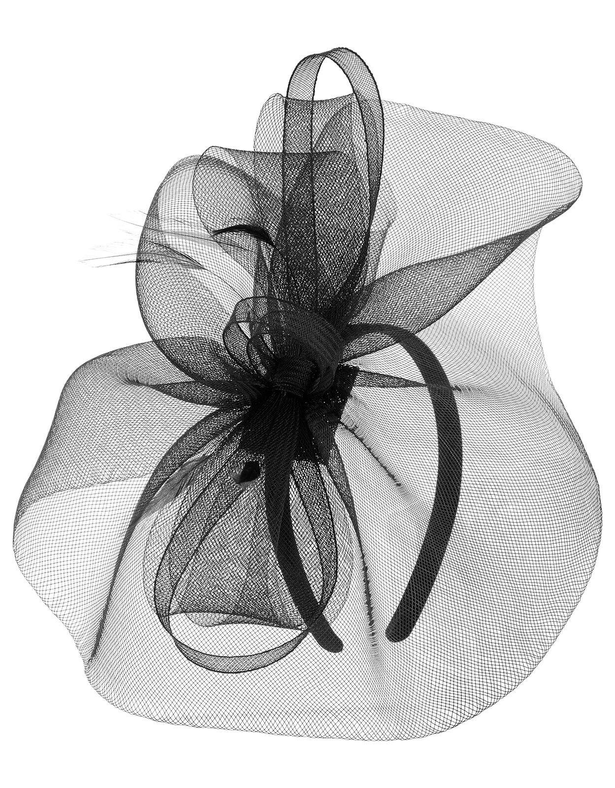 Black fascinator accessorize clearance