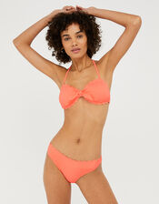 Scalloped Bikini Briefs, Orange (CORAL), large