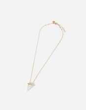Rose-Gold Plated Clear Quartz Pendant Necklace, , large