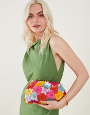 3D Floral Clutch Bag, , large