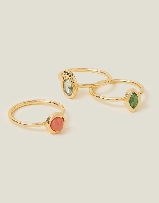 3-Pack Tiny Gem Rings , PASTEL MULTI, large