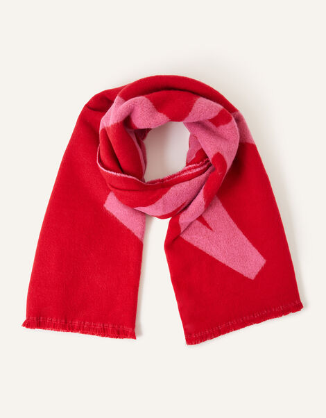 Oversized Crown Print Scarf, , large