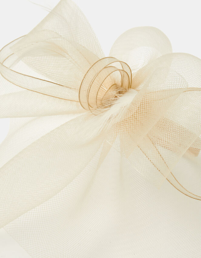 Mia Mini Crin Fascinator, Natural (CHAMPAGNE), large