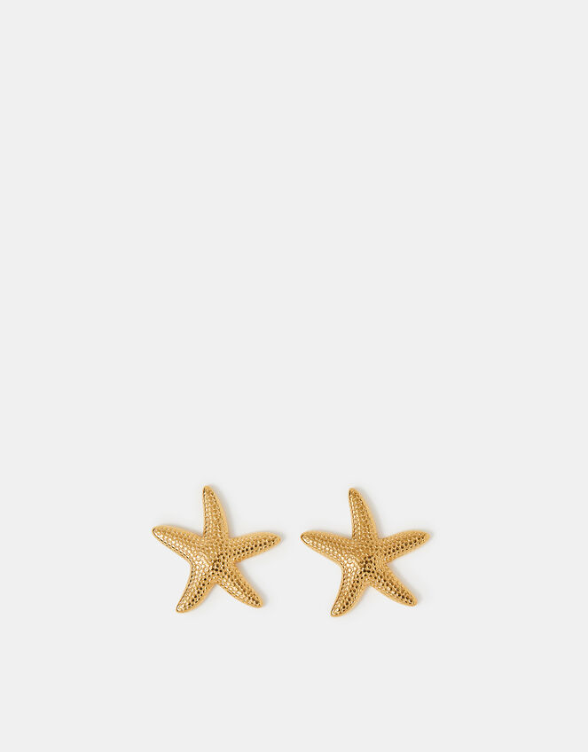 Stainless Steel Starfish Stud Earrings, , large