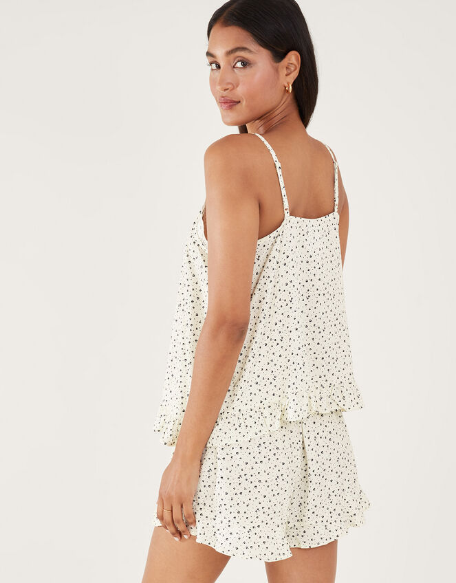 Ditsy Print Short Pyjama Set, Ivory (IVORY), large