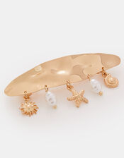 Starfish Charm Hair Clip, , large