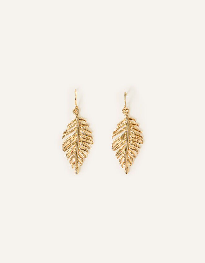 Leaf Drop Earrings, , large
