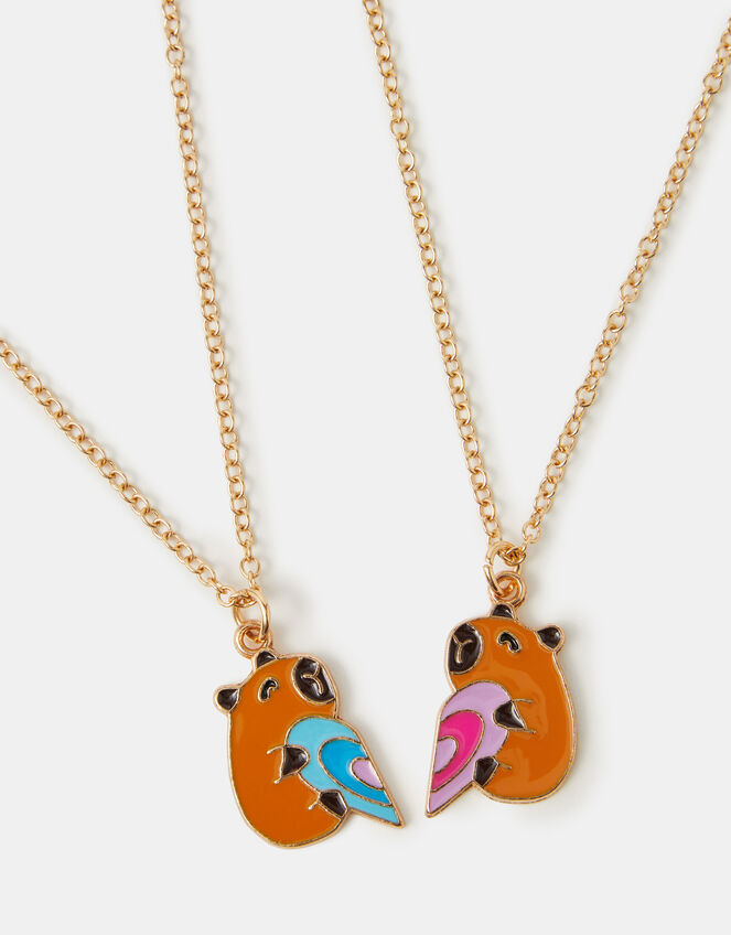 2-Pack Girls BFF Capybara Necklaces, , large