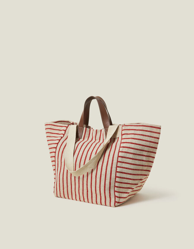 Large Stripe Canvas Tote Bag, , large