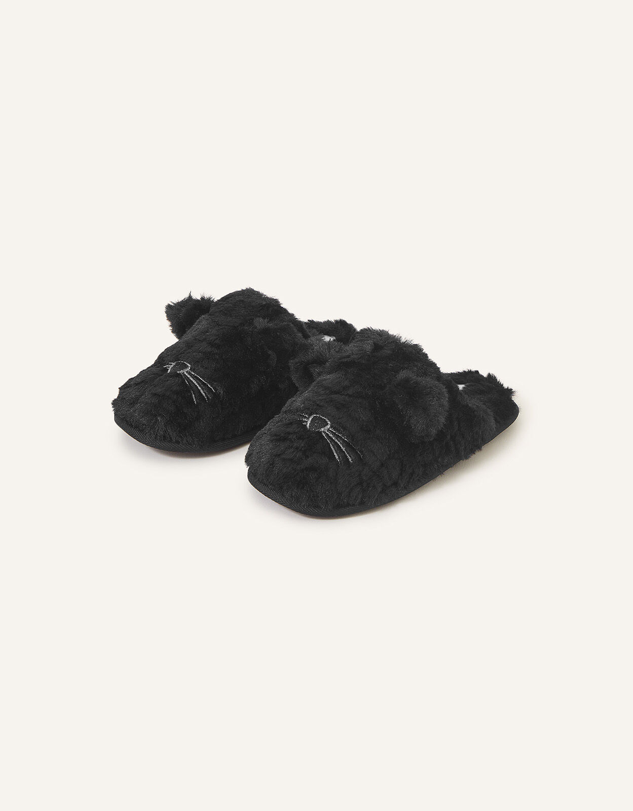 Black Fluffy Cross Strap Slippers | PrettyLittleThing