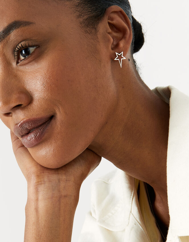 Sterling Silver CutOut Star Studs Sterling silver Accessorize UK