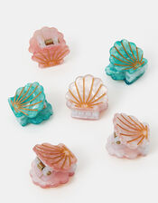 6-Pack Mini Shell Claw Clips, , large
