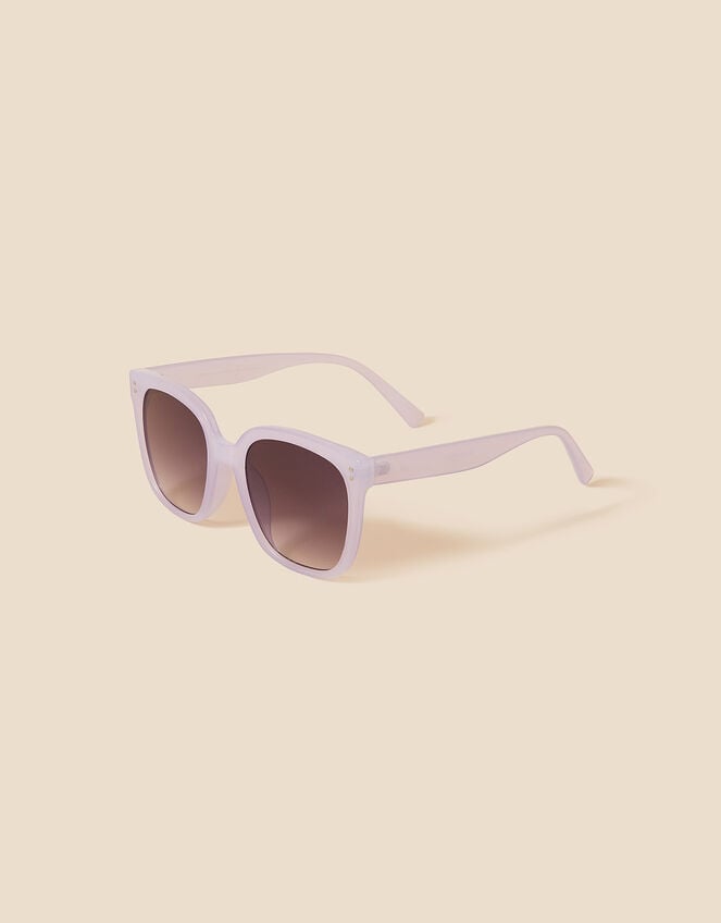 Oversized Square Sunglasses, Purple (LILAC), large