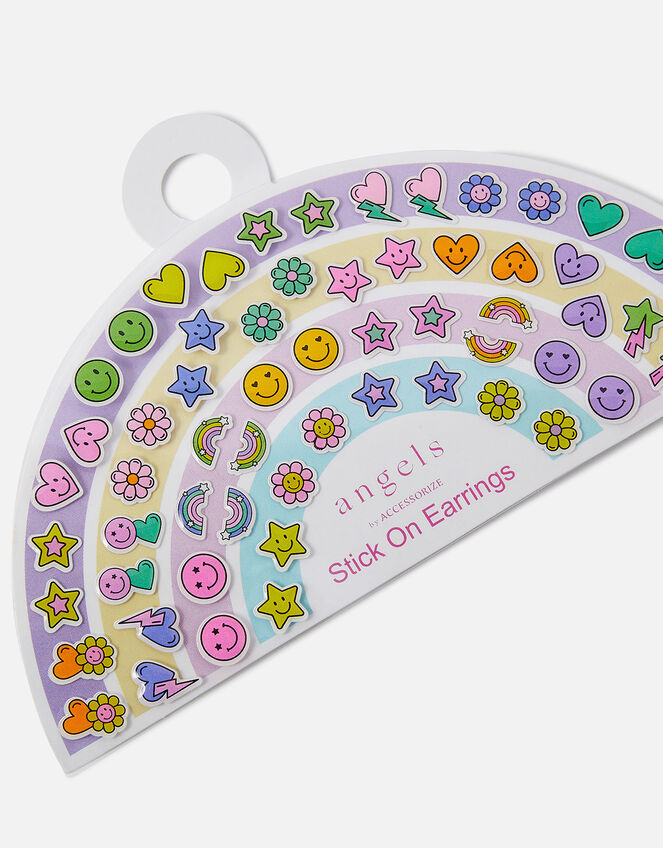 Girls Rainbow Stick On Earrings Girls earrings Accessorize UK