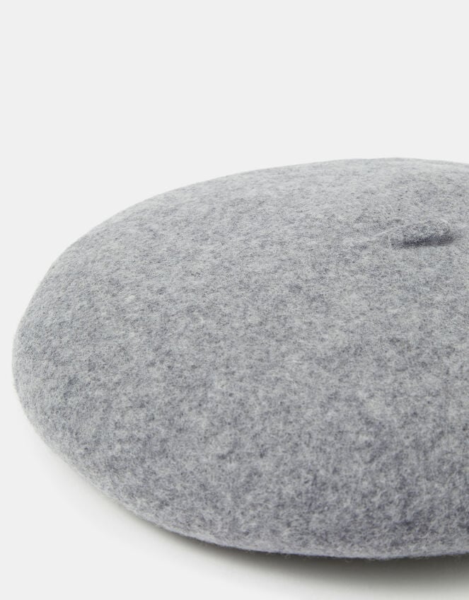 Wool Beret, Grey (GREY), large