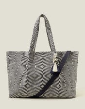 Geometric Print Weekender Bag, , large