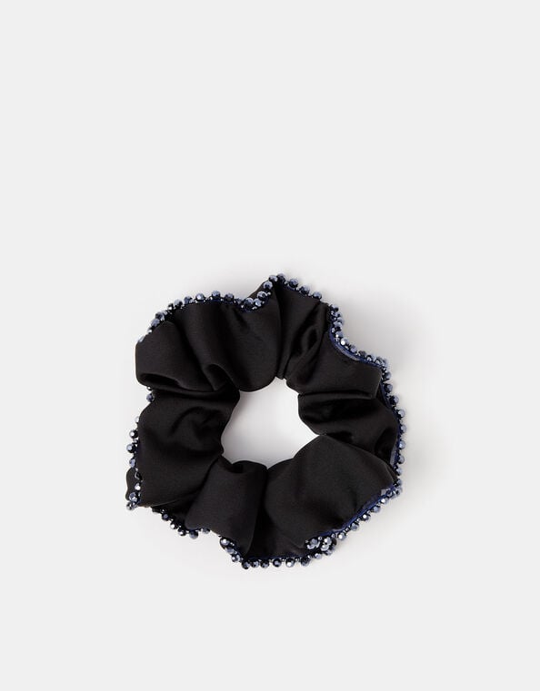 Metallic Bead Hair Scrunchie, , large