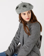 WISH UPON A STAR Beret, Grey (GREY), large