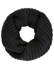 Chunky Knit Snood, Black (BLACK), large